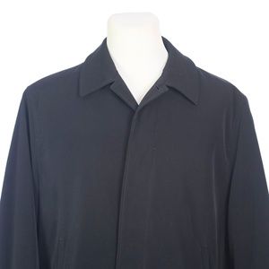 Calvin Klein Mens Black Overcoat Rain Jacket Coat